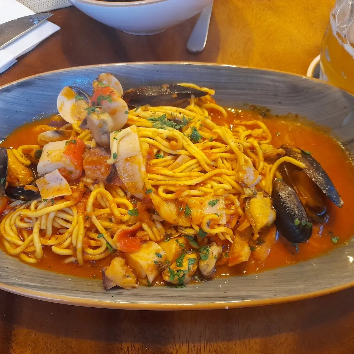 Taglioline Pescatore, Ristorante Pizzeria Pension "Zum kleinen Italiener"