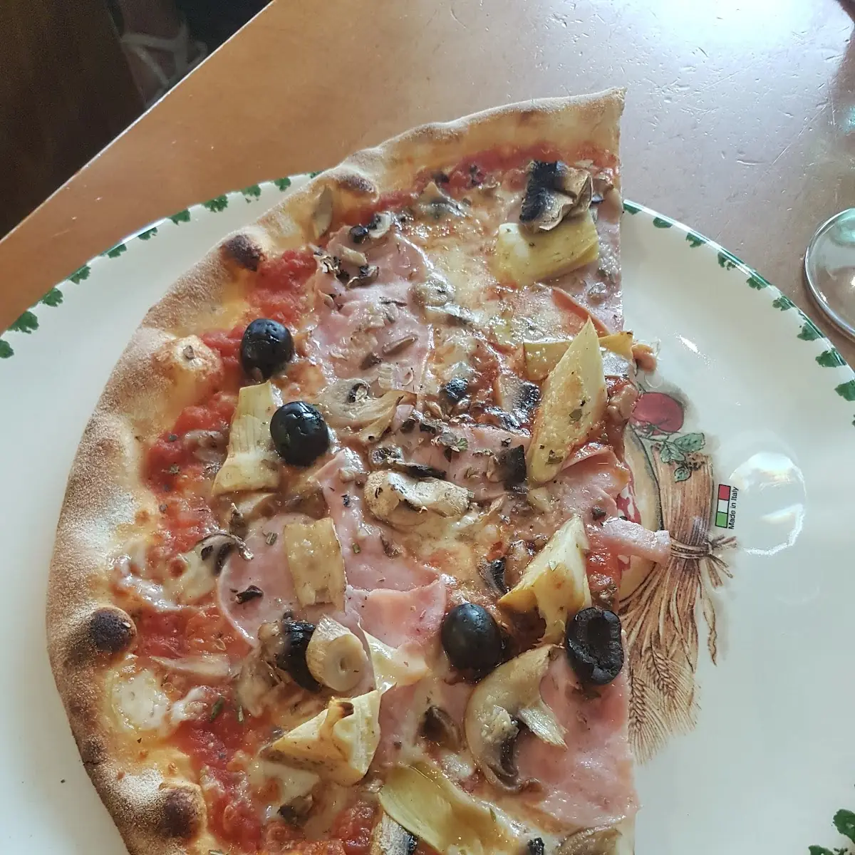 Ham Mushroom And Artichoke Pizza