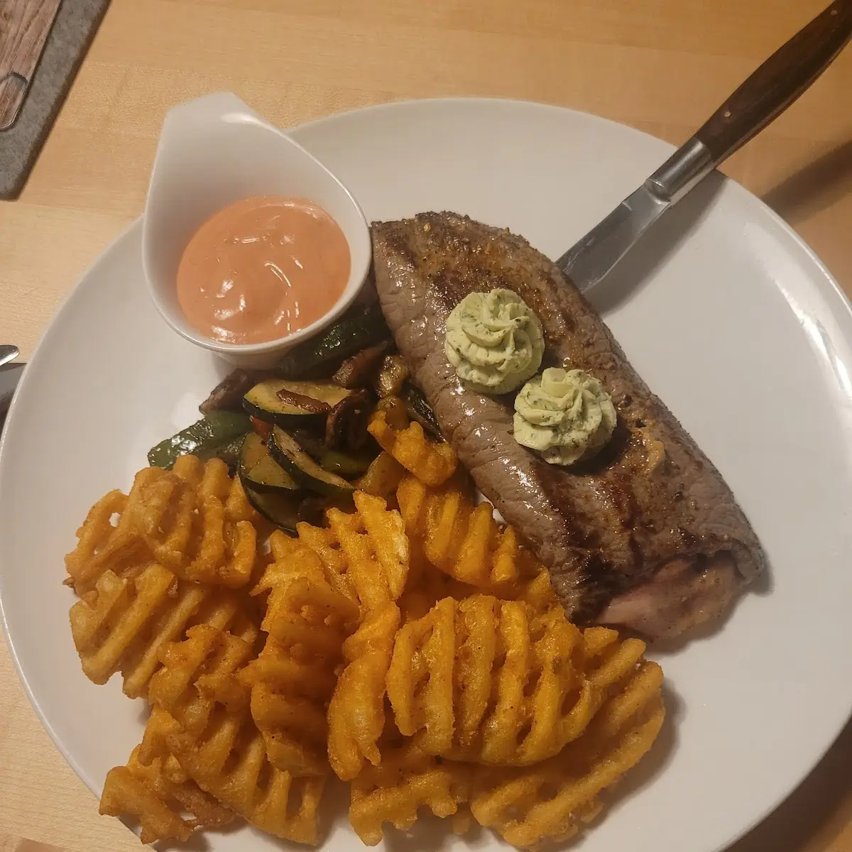 Gefülltes Rumpsteak