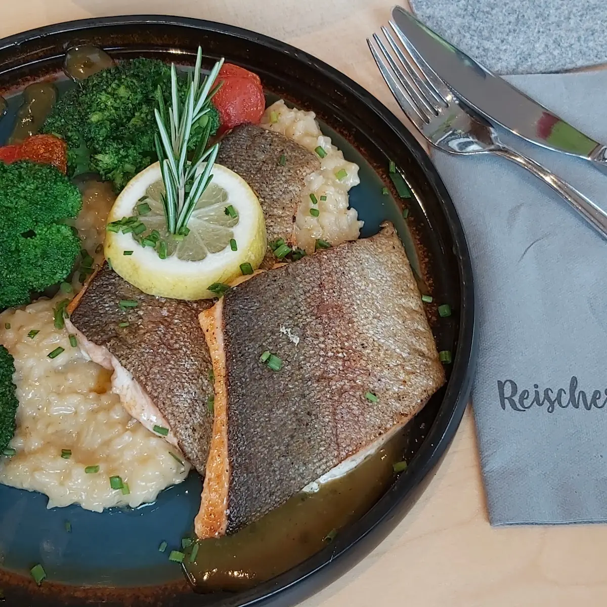 Lachs Mit Limettenrisotto