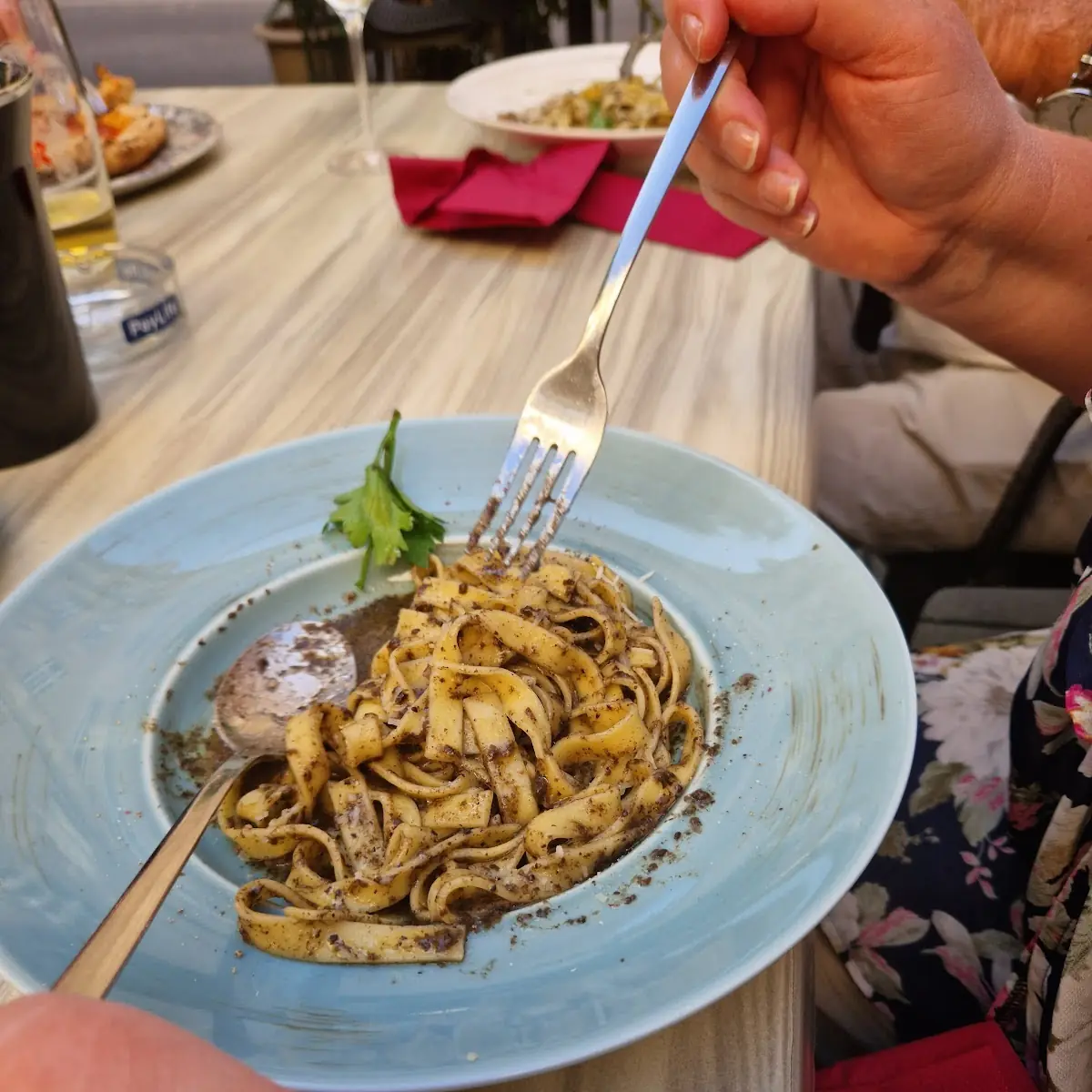 Chitarrine Con Pesto Al Pistacchio Di Bronte D O P E Burrata