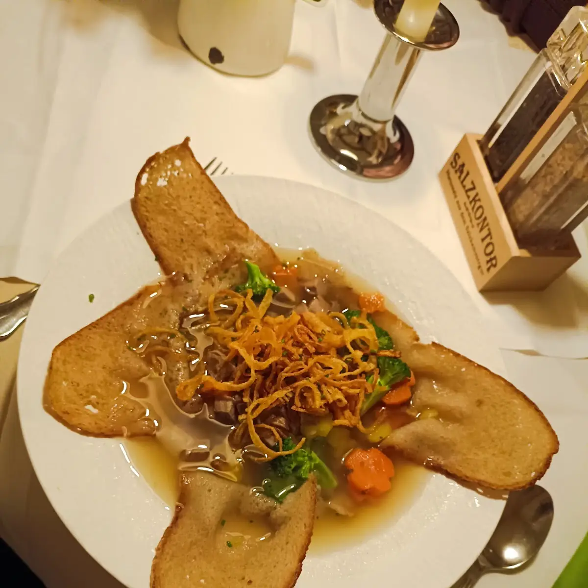 Brot Schnitten Suppe