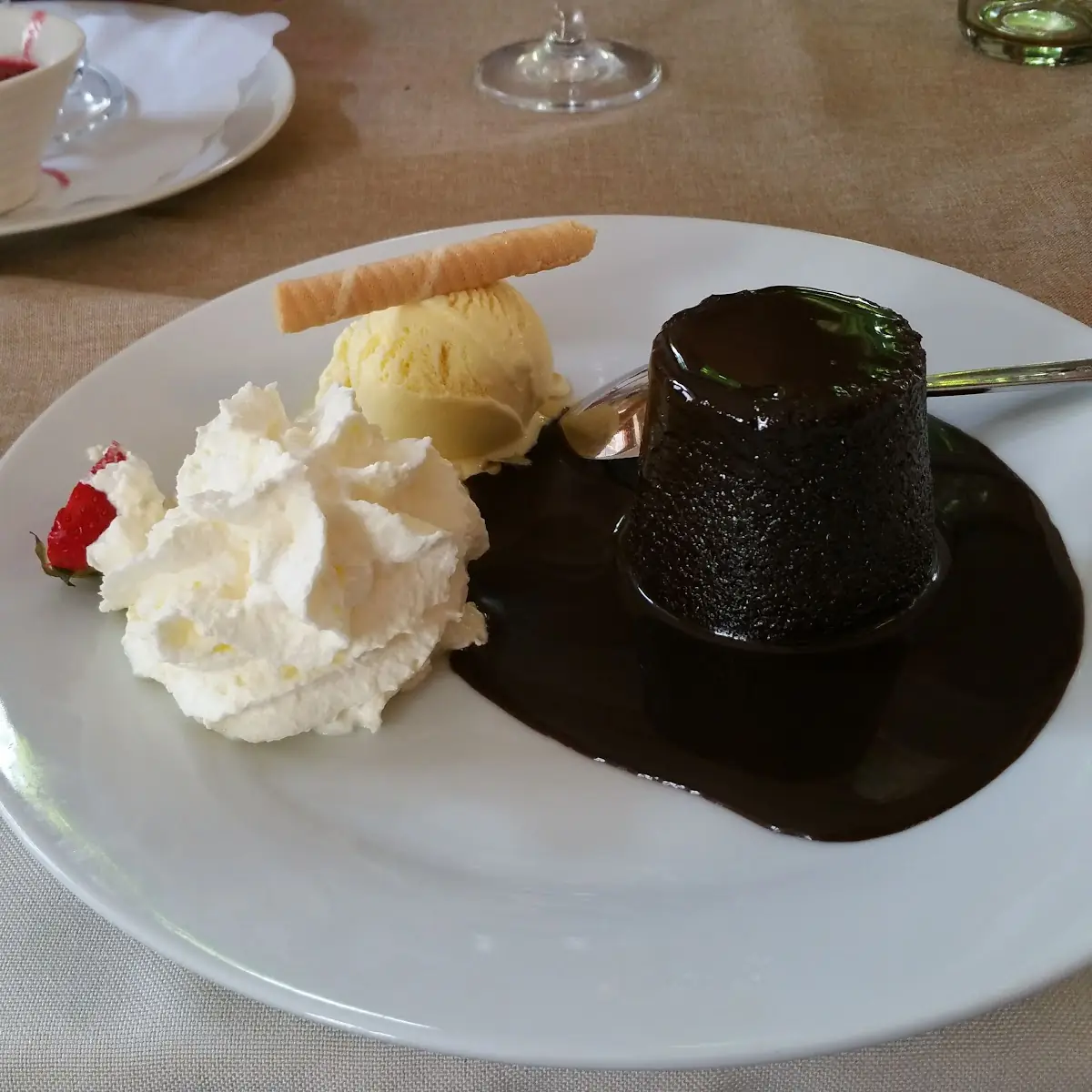 Warmer Schokokuchen