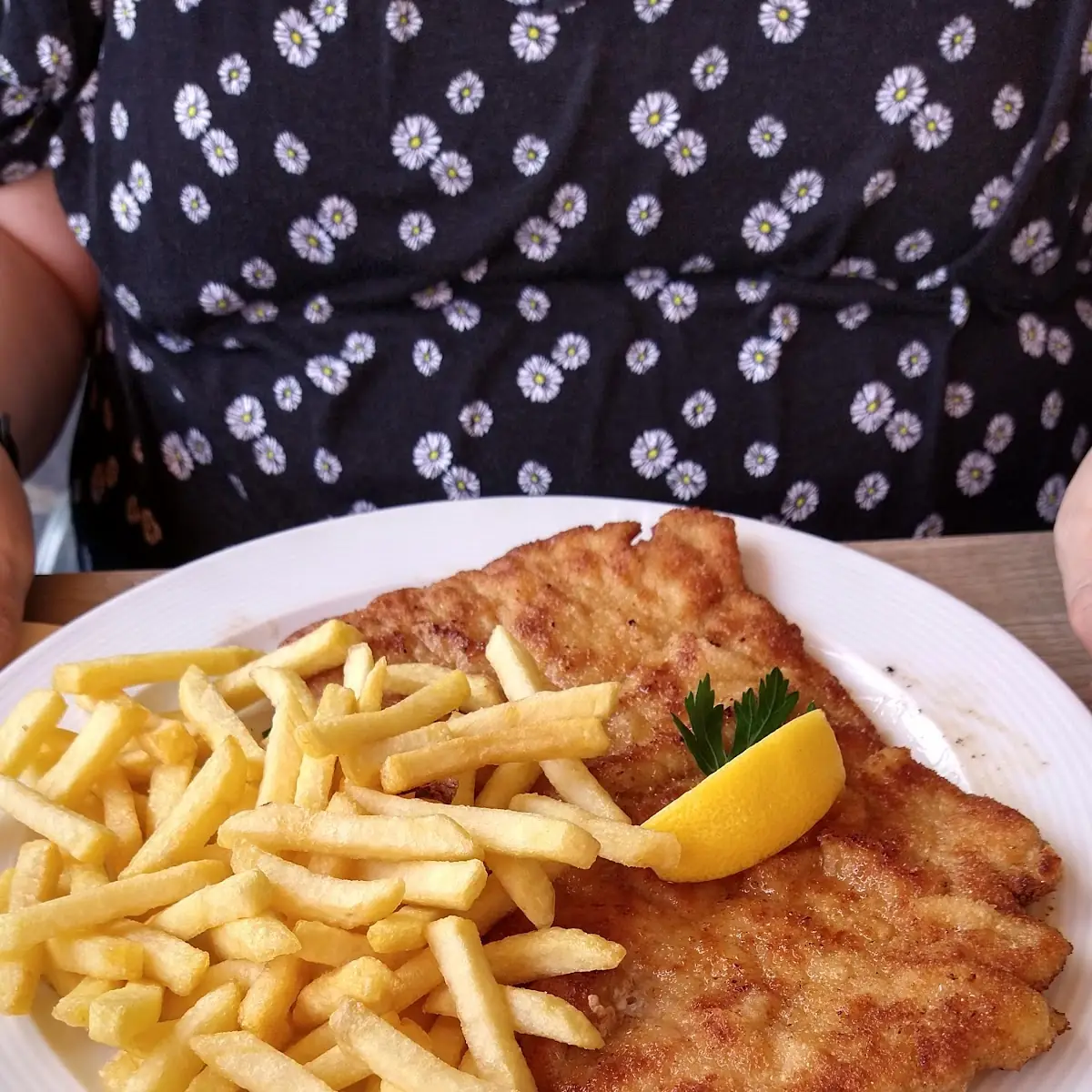 Paniertes Schnitzel Mit Salzkartoffeln