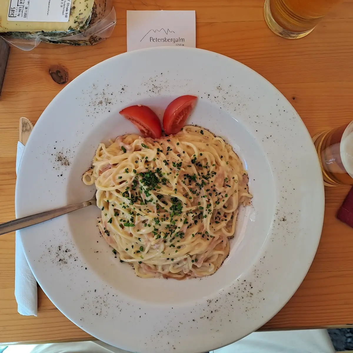 Spaghetti In Schinken-rahm-sosse