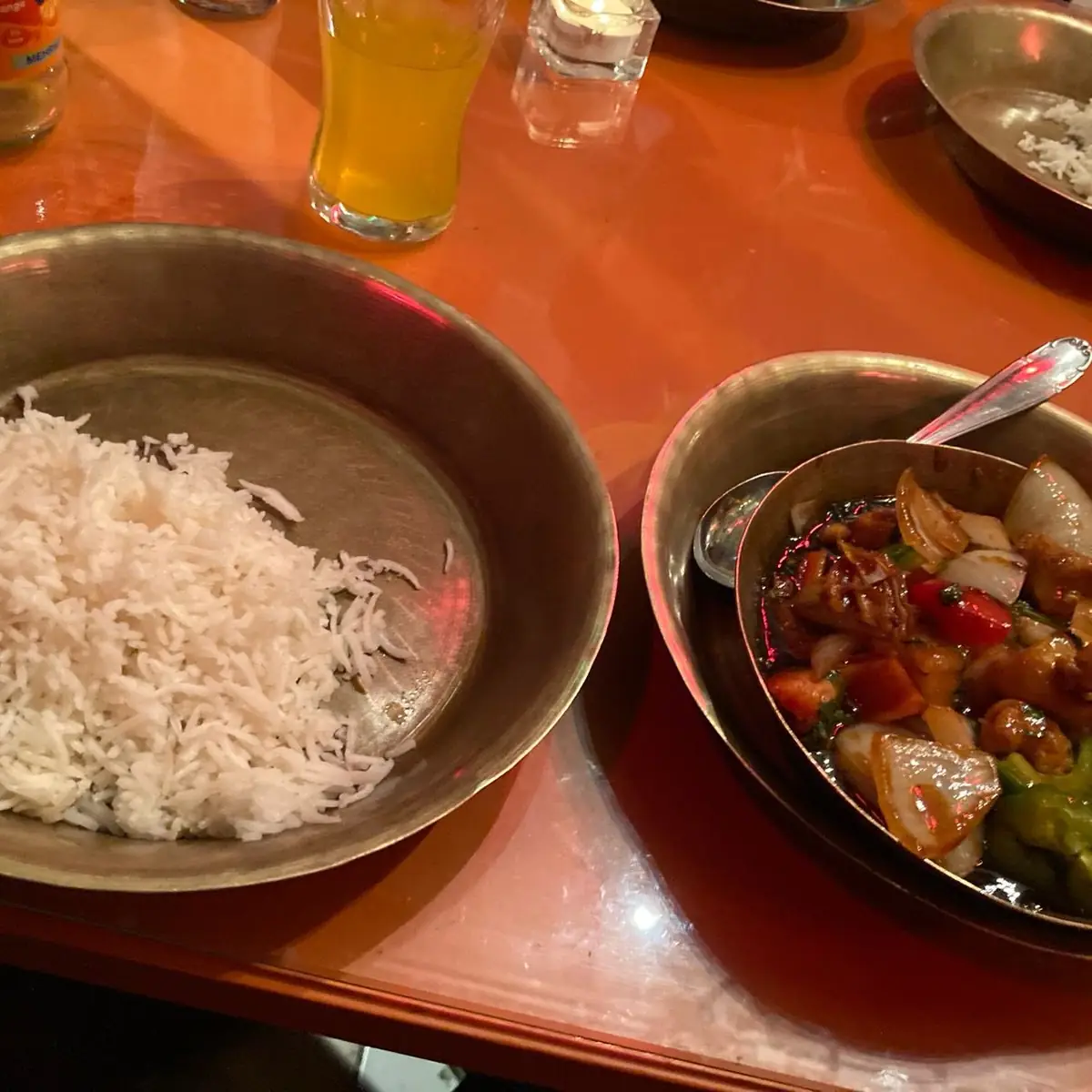 Chilli Chicken and Basmati Rice