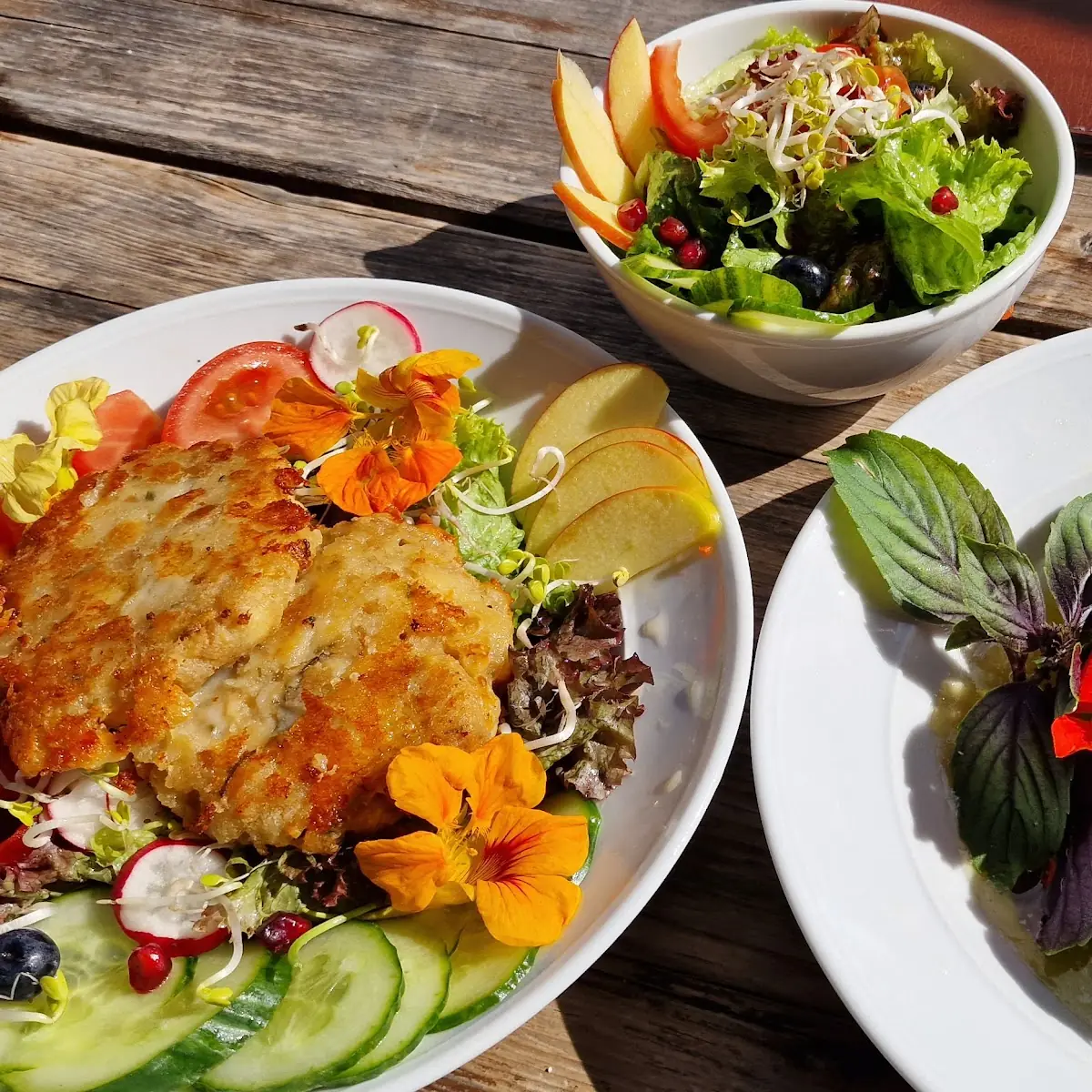 Spinatknödel Mit Parmesan Und Salat