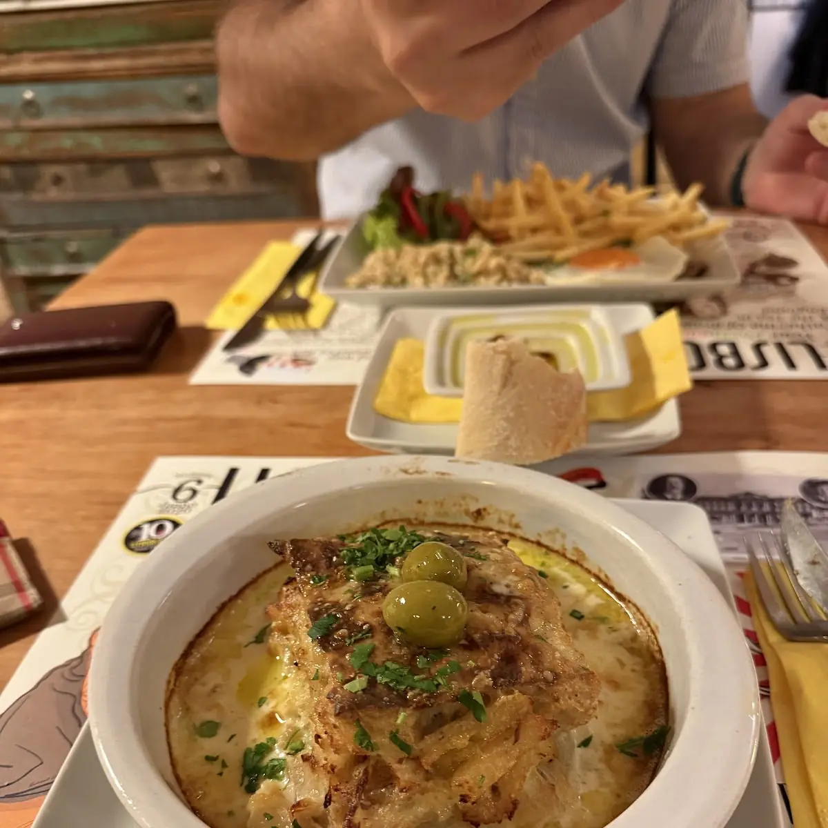 Guisado de Vitela e Abobora com puré e broculos