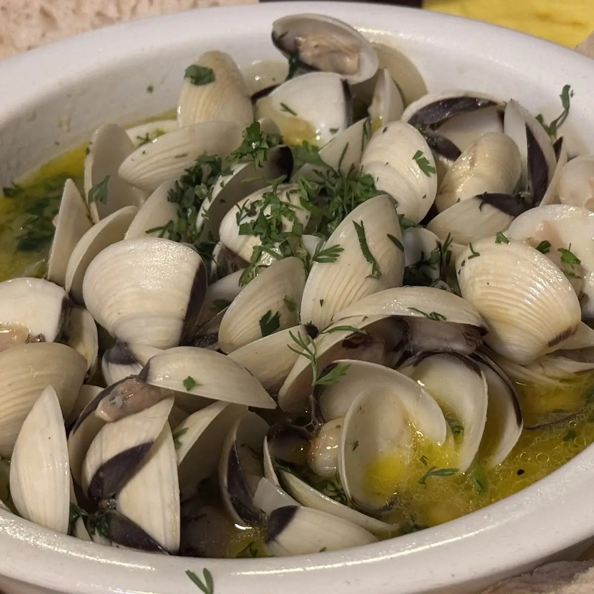 Venusmuscheln In Weißwein