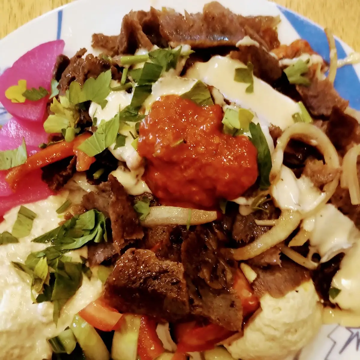 Shawarma Teller Mit Gemüse
