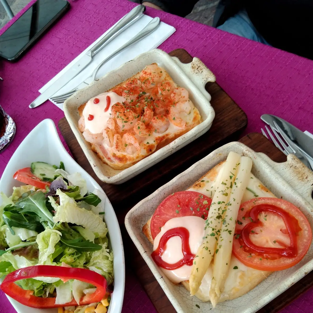 Spargel Und Shrimps Toast