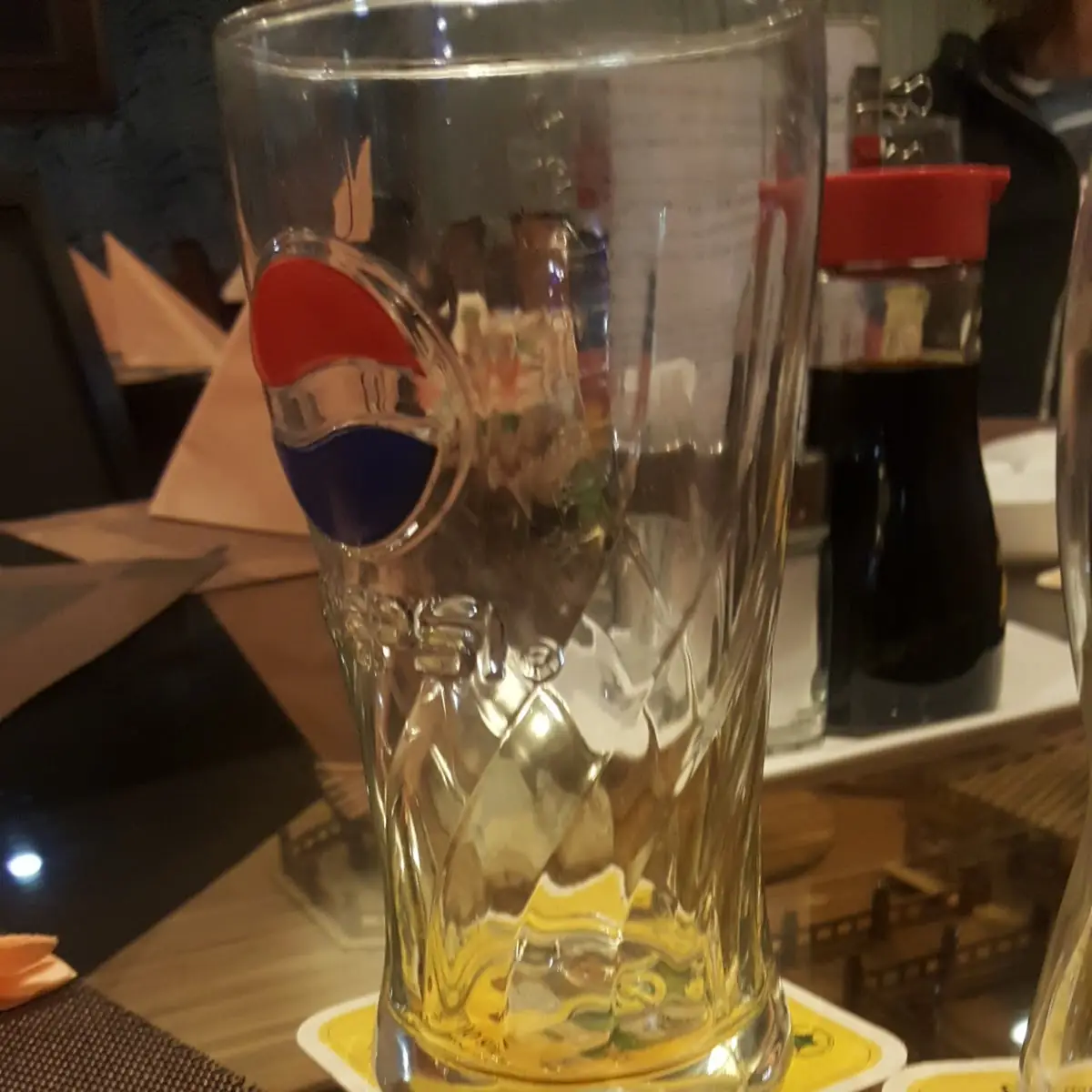 Empty Pepsi Glass Once Filled