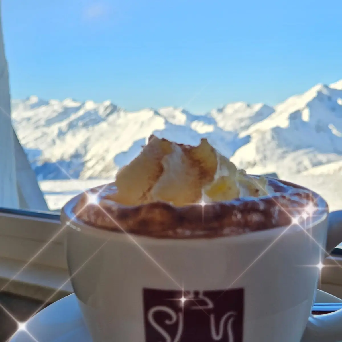Heiße Schokolade Mit Fantastischer Aussicht