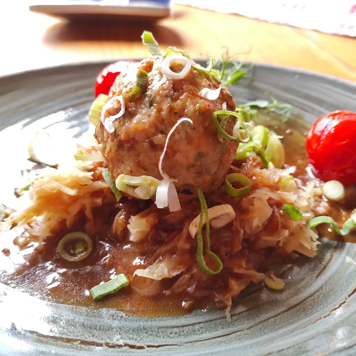 Speckknödel Mit Sauerkraut