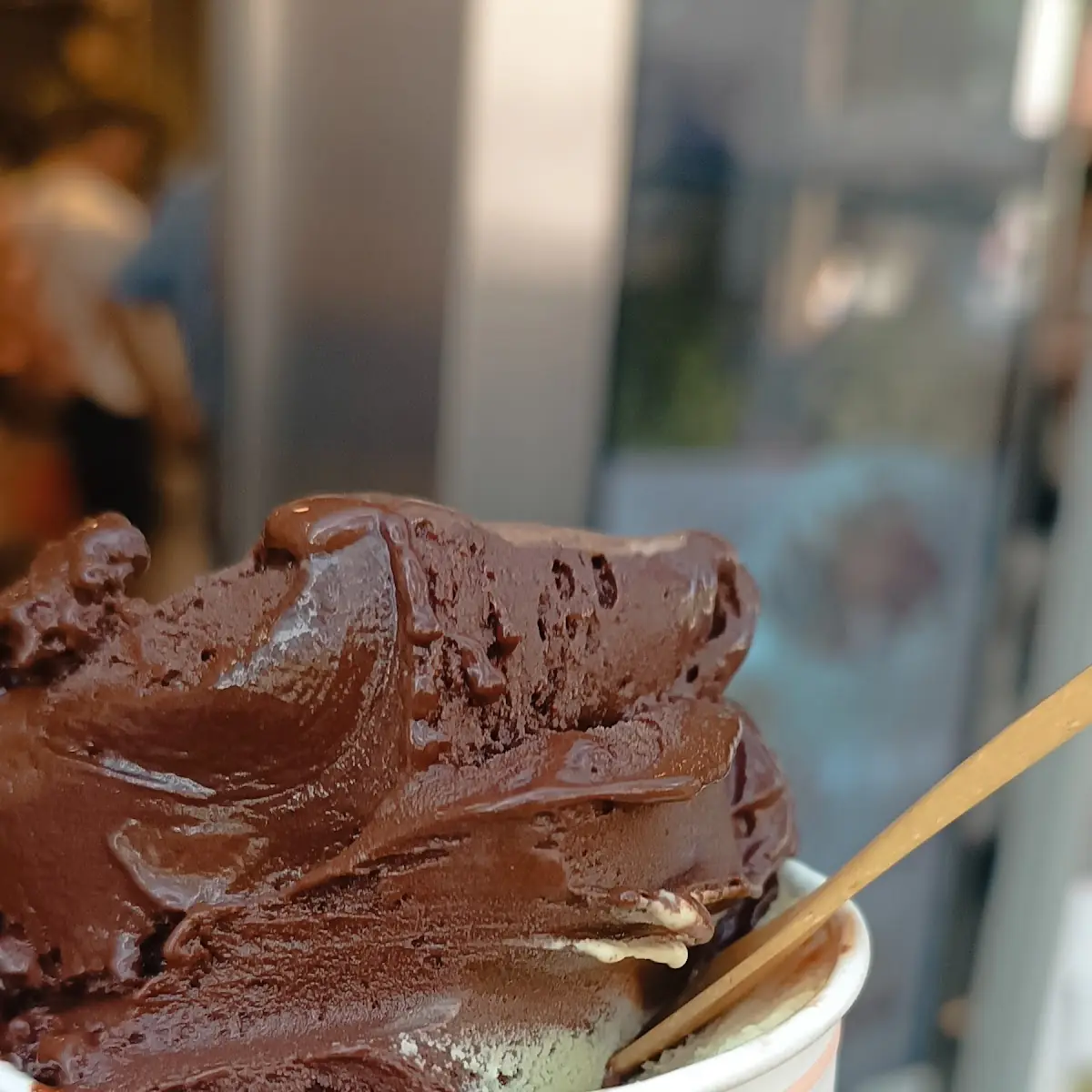 Dunkle Schokolade Eis