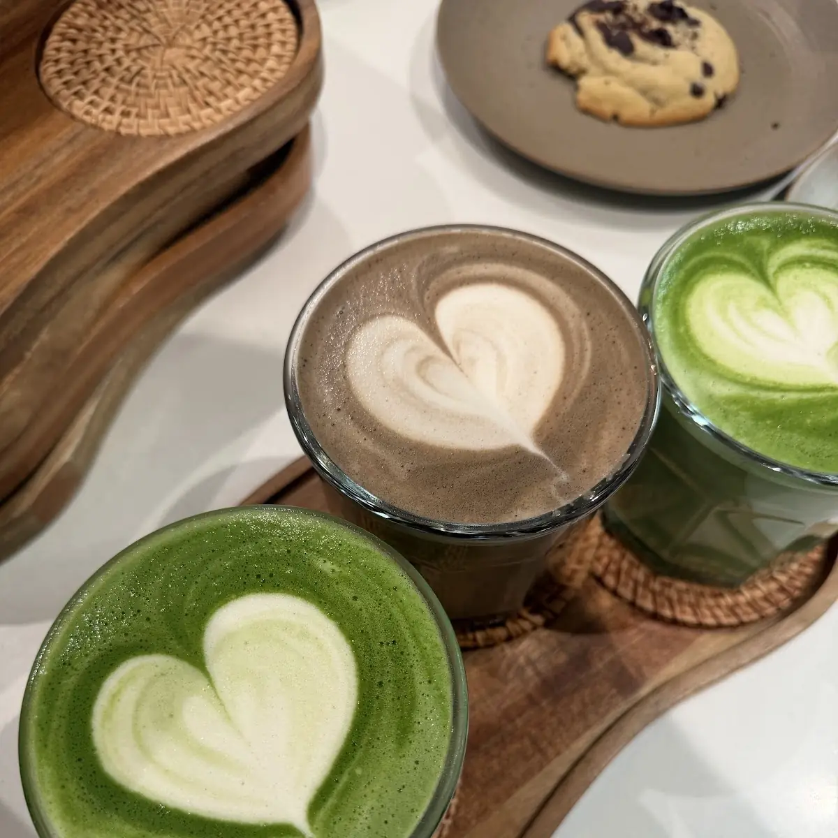 Iced and Hot Matcha Latte