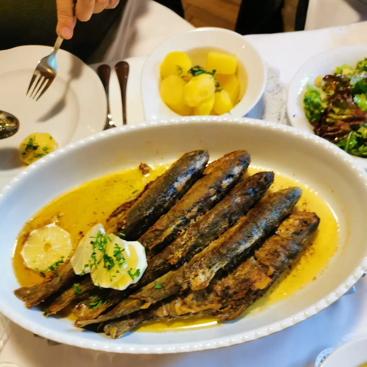 Forellenfilets Gebraten Mit Knoblauch Und Ingwer