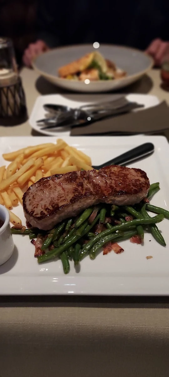 Rumpsteak Speckbohnen Pfeffersauce