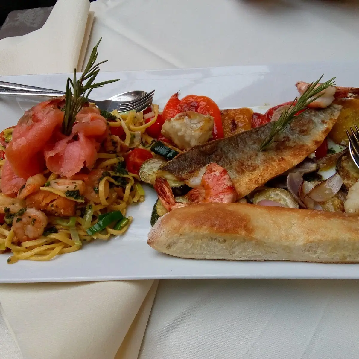 Fisch Und Fleisch Platte Für Zwei Personen