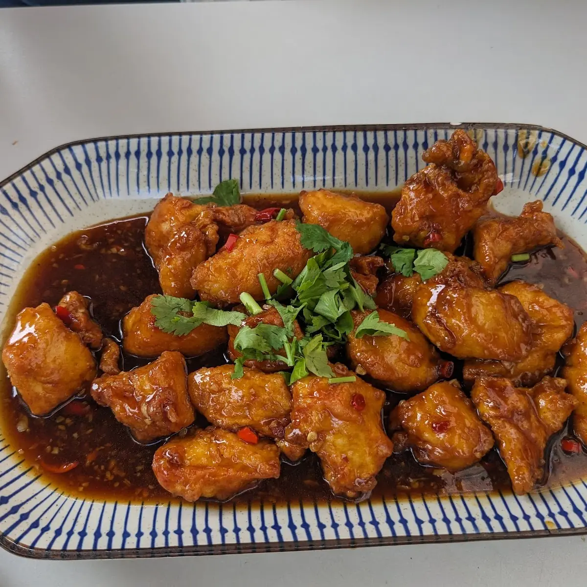 Fried Noodle with Crispy Chicken