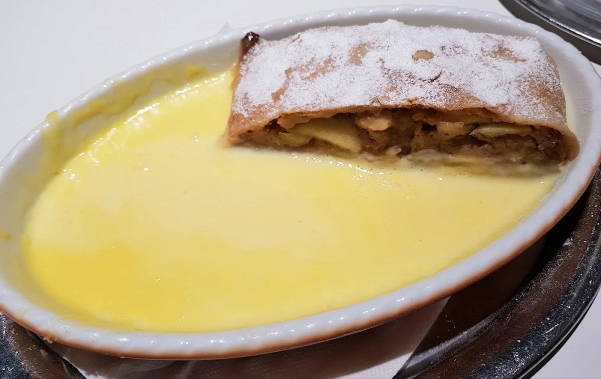 Apple Strudel With Vanilla Sauce