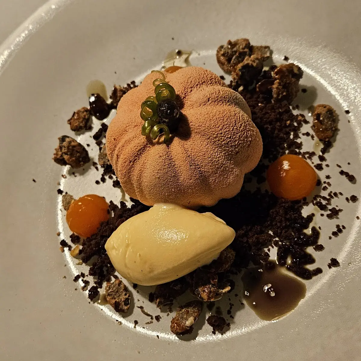 Schokolademousse Kürbis-maracuja-kern Eierliköreis Kernöl