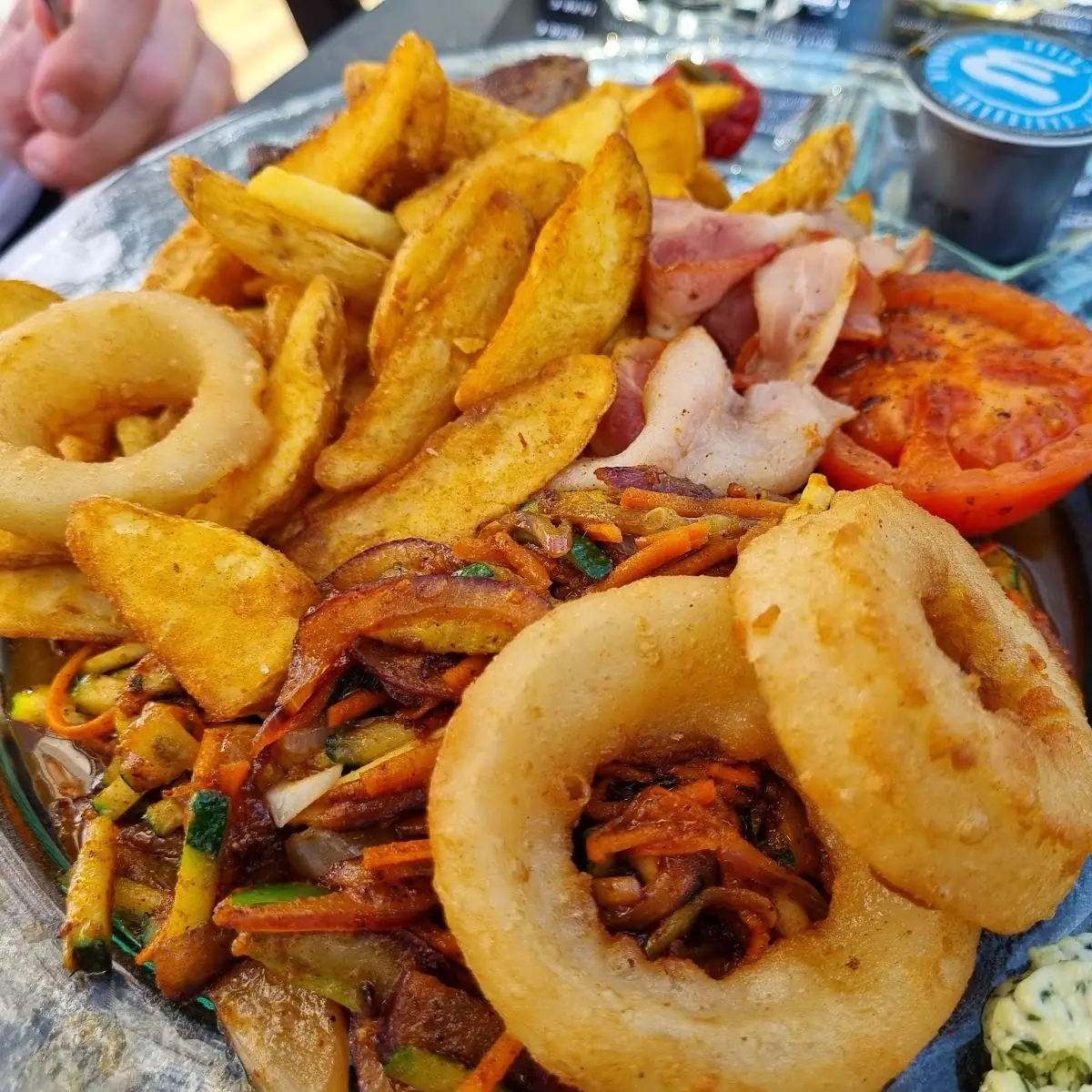 Gebackene Zwiebelringe
