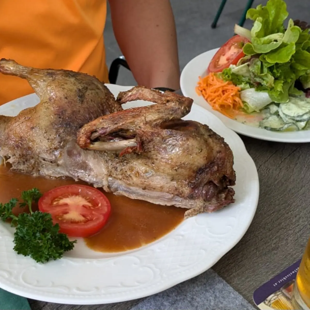 Halbe Ente Mit Spätzle