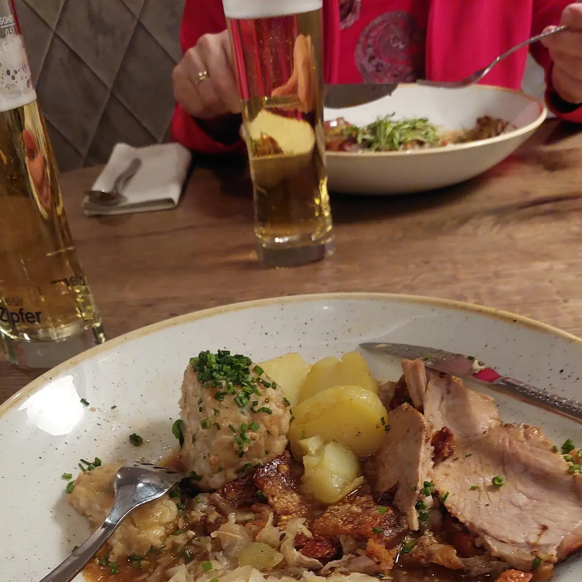 Spinatknödel Braten
