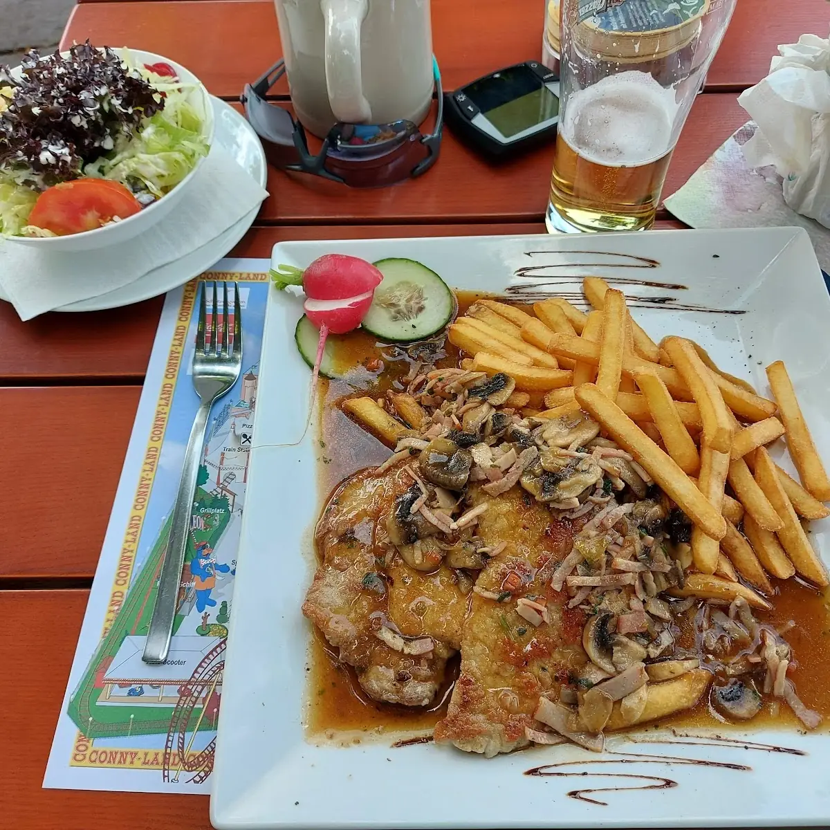 Jägerschnitzel Mit Pommes
