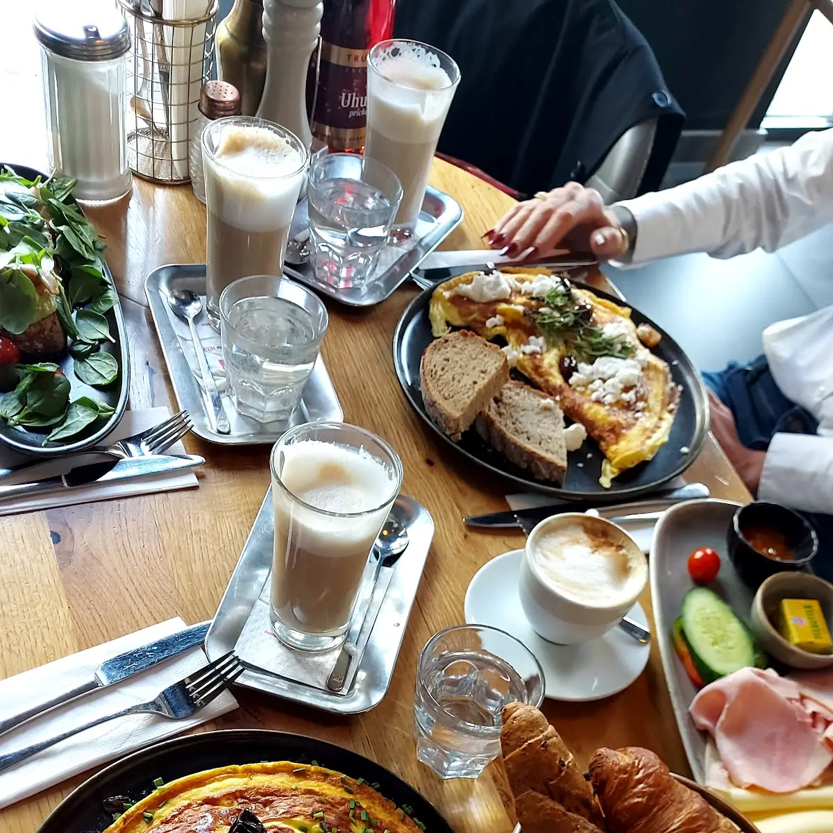Großes Frühstück Und Omelette
