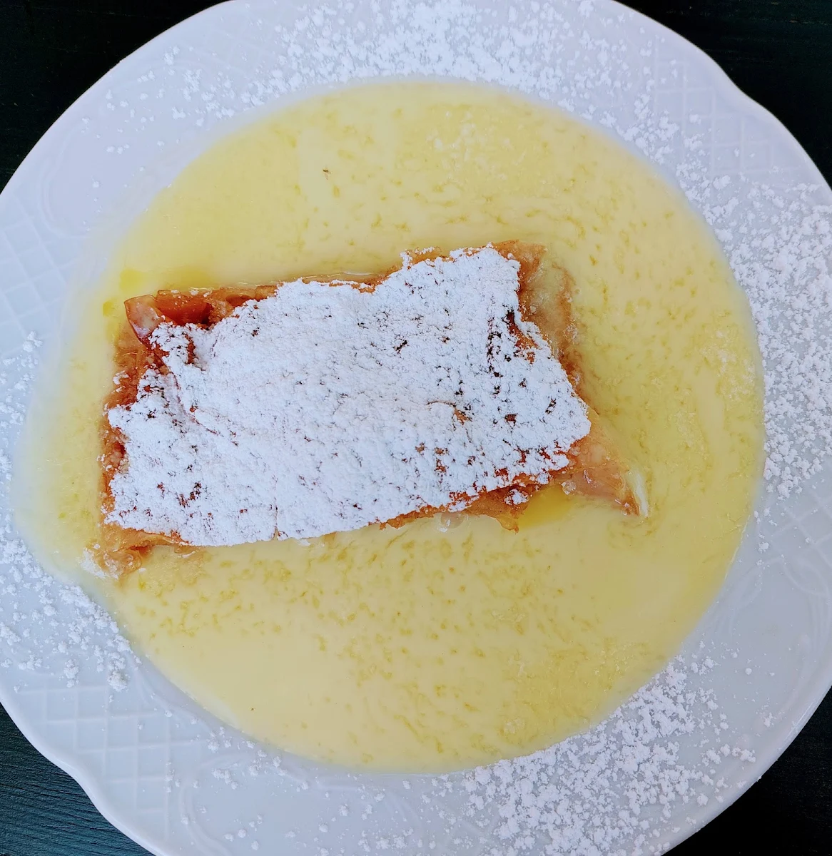 Apple Strudel In Vanilla Sauce