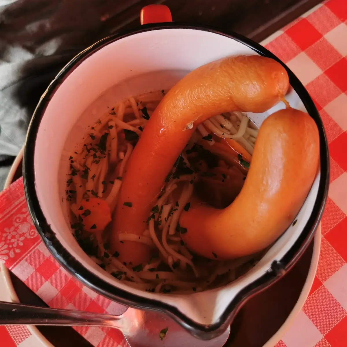 Suppe Mit Würstchen