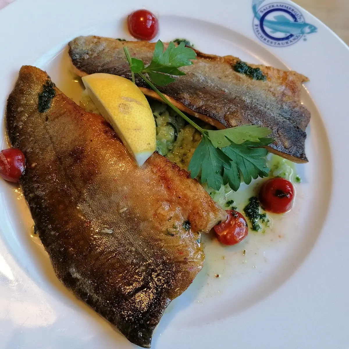 Saibling Mit Bärlauchrisotto