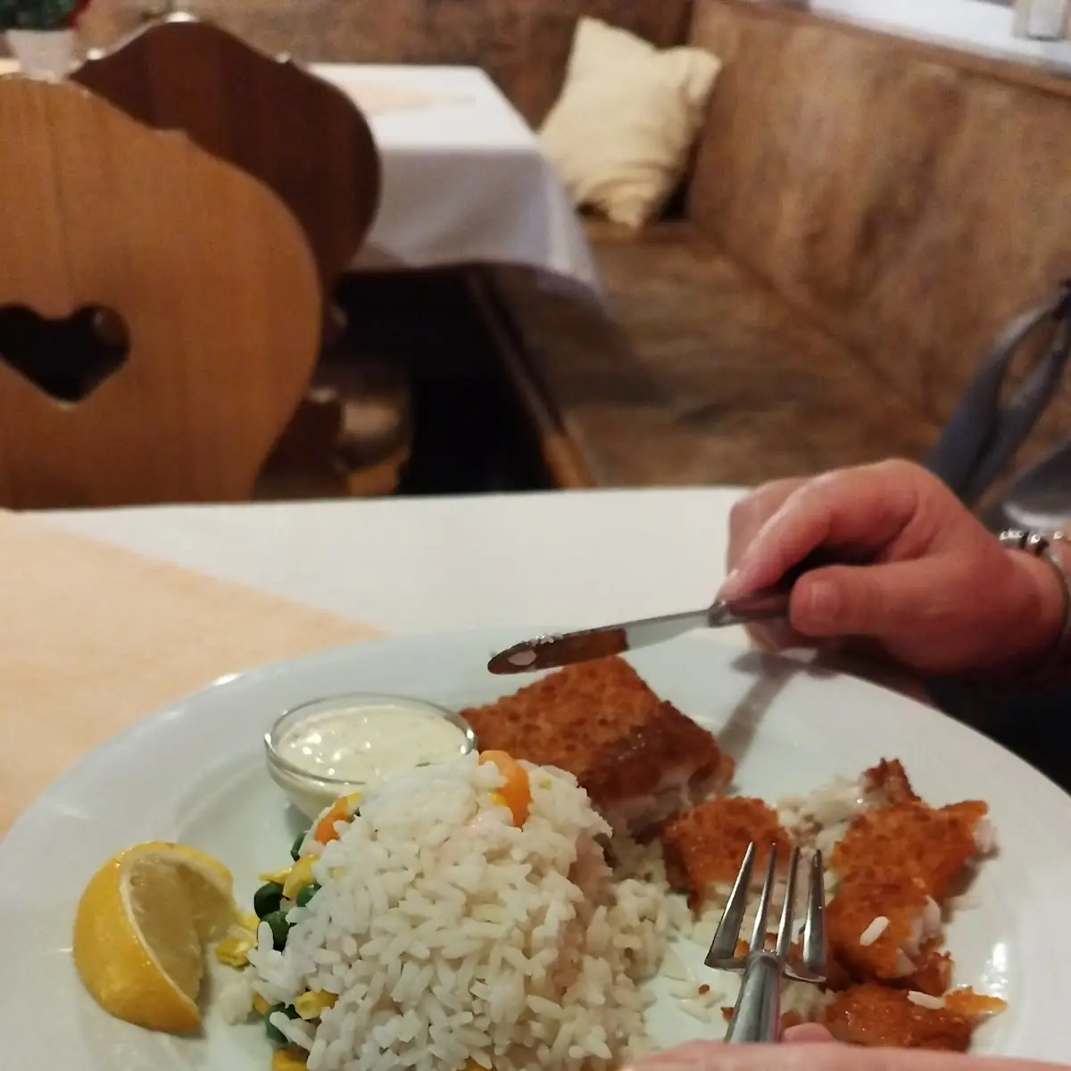 Dorschflet Mit Gemüsereis