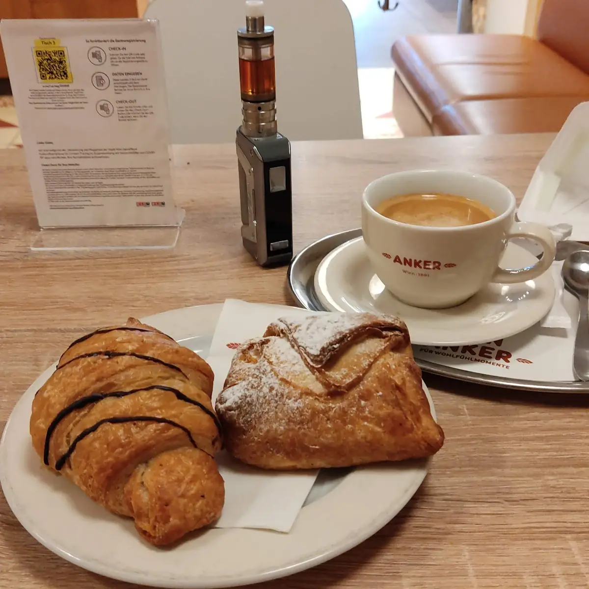 Schoko Croissant Quark Tasche