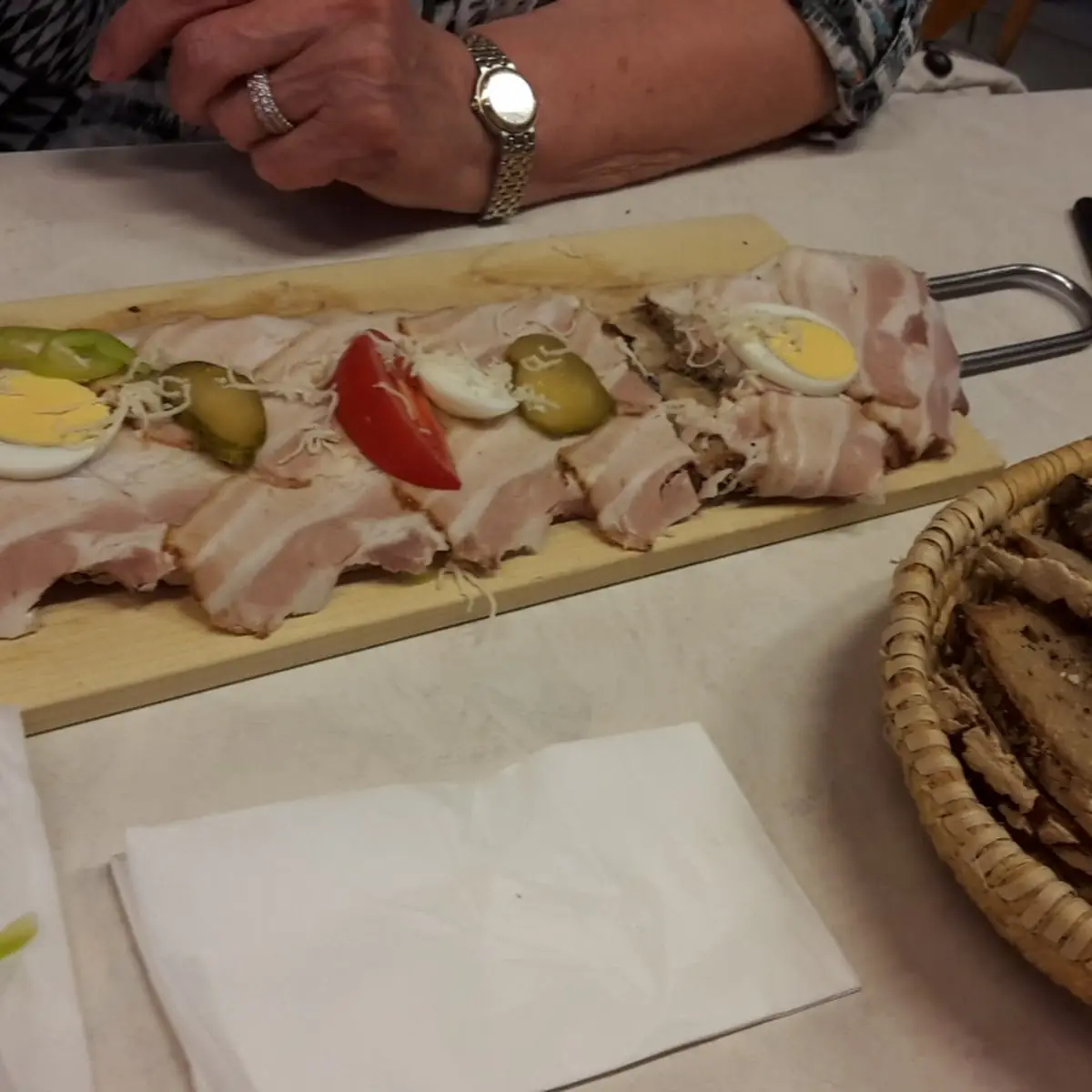 Belegtes Brot Mit Speck