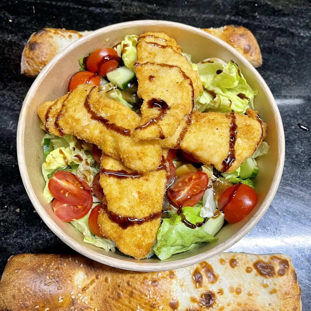 Backhendl Salat Teller