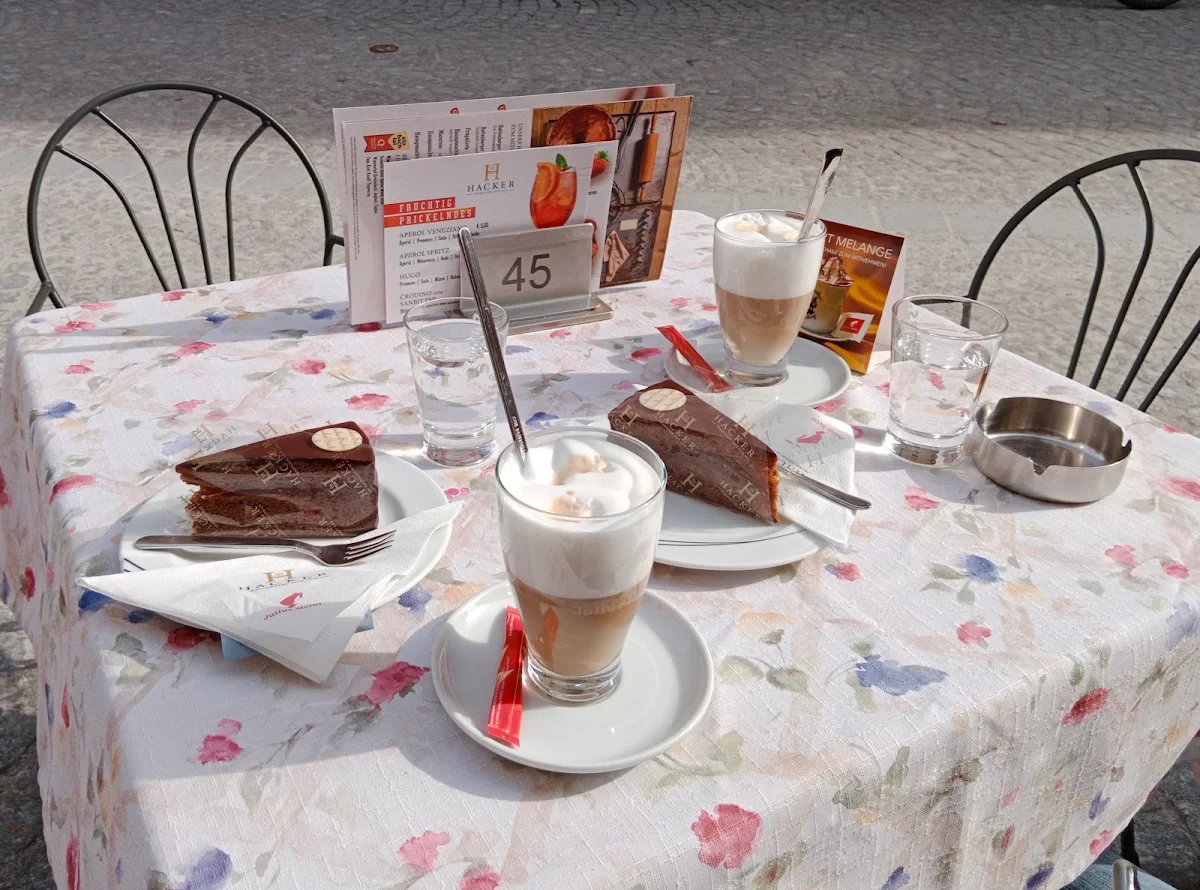 Sachertorte Und Latte Macchiato
