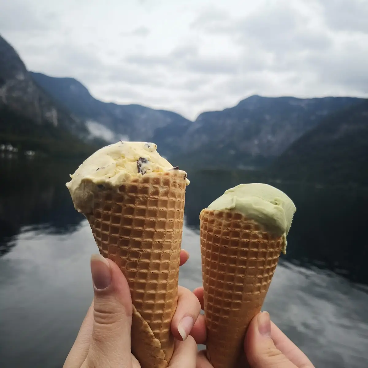 Vanilla Ice Cream and Snickers Ice Cream