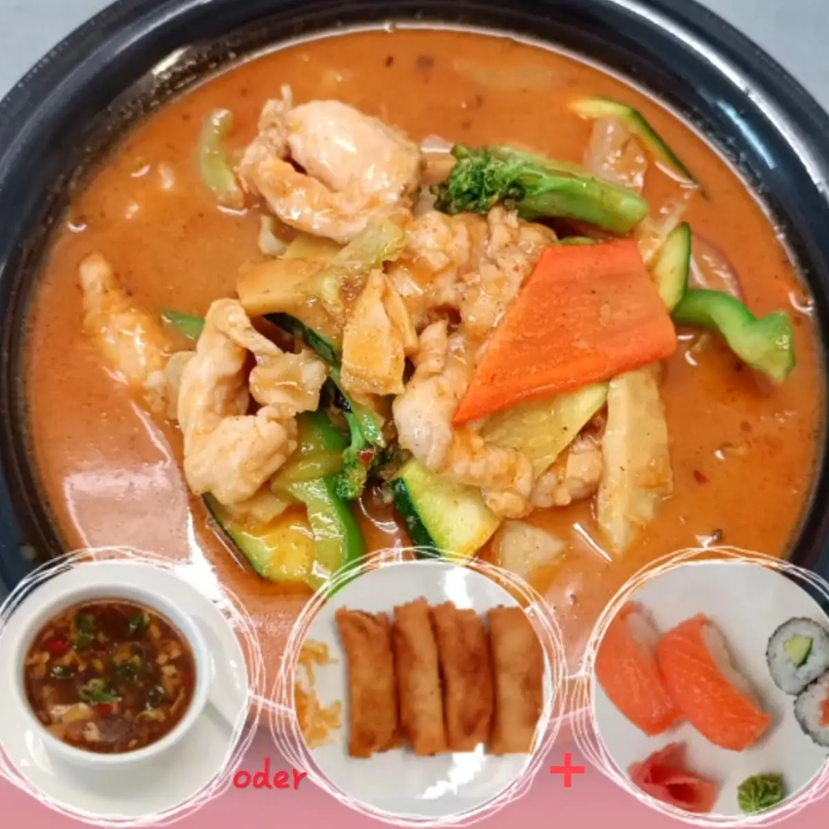 Hühnerfeisch Mit Thai Curry Sauce