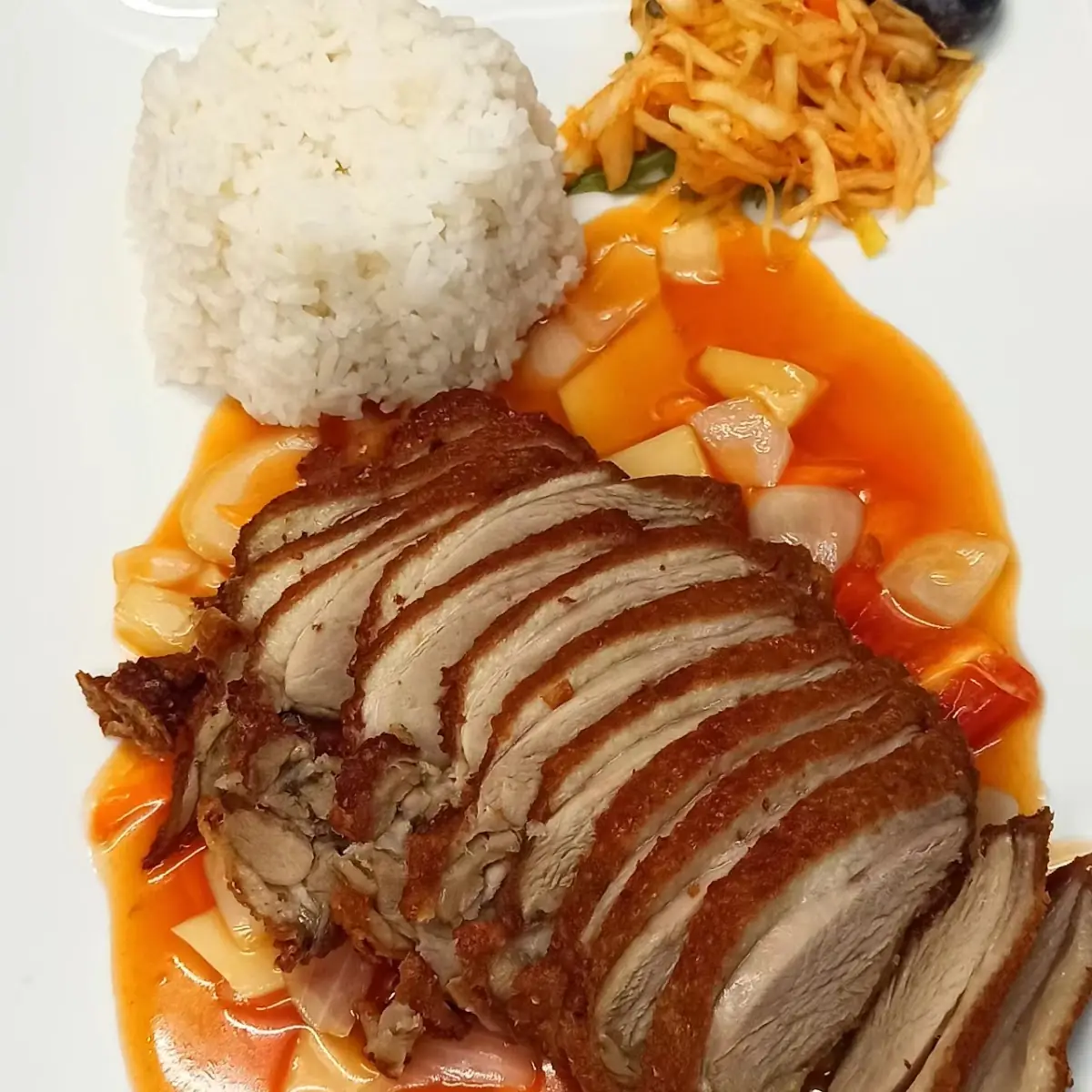 Knusprige Ente Süßsauer