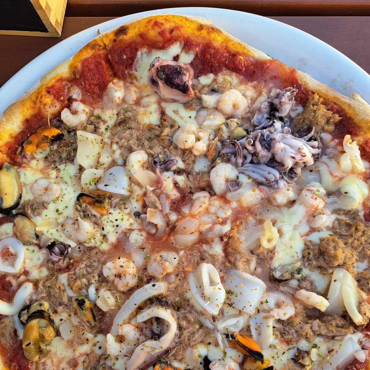 Pizza Mit Meeresfrüchten