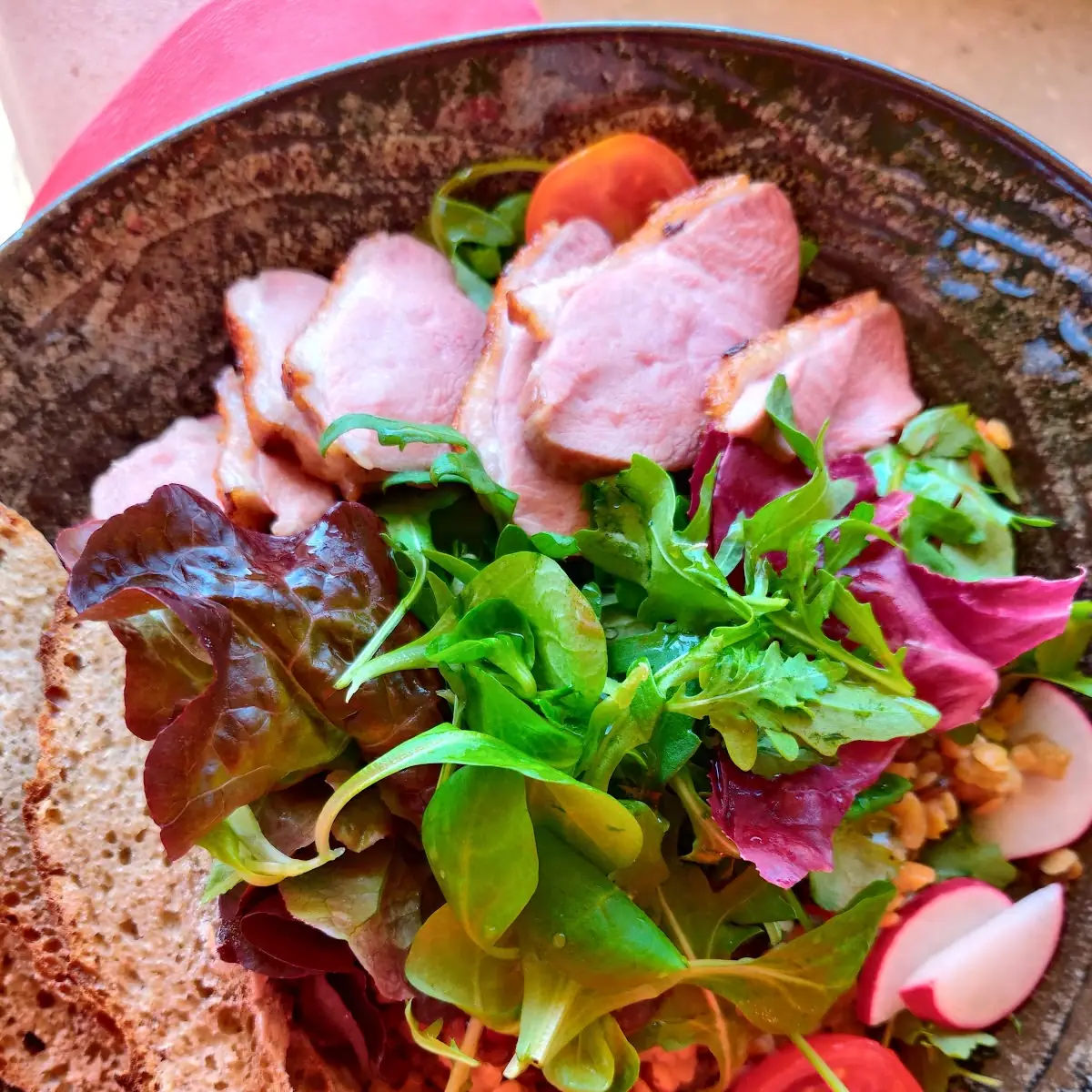 Linsensalat Mit Geräucherten Entenbruststreifen