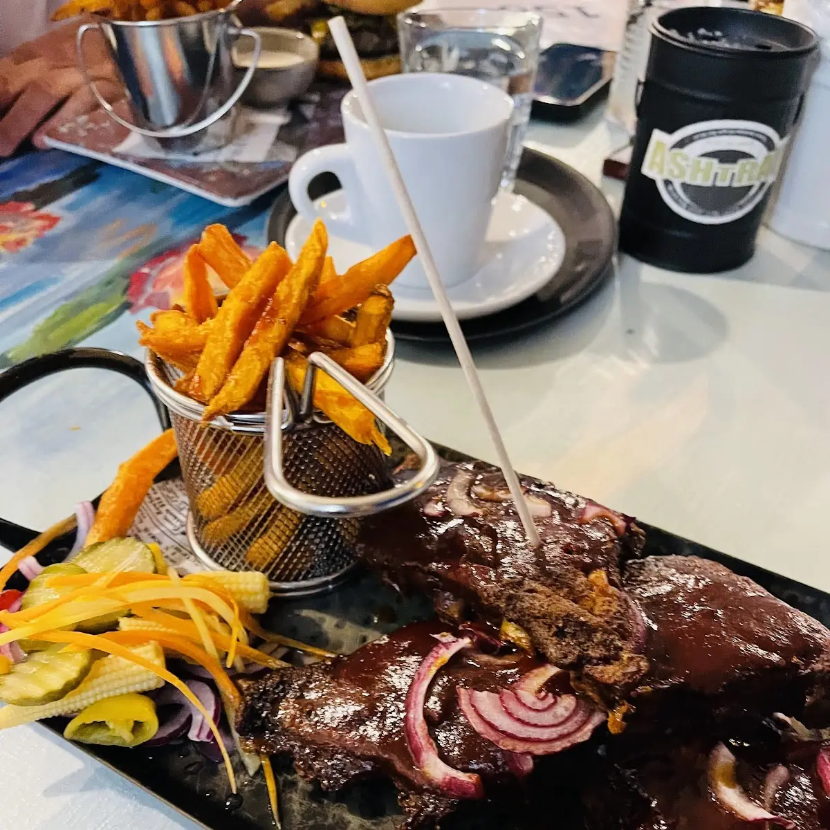 Ribs with Sweet Potatoe Fries