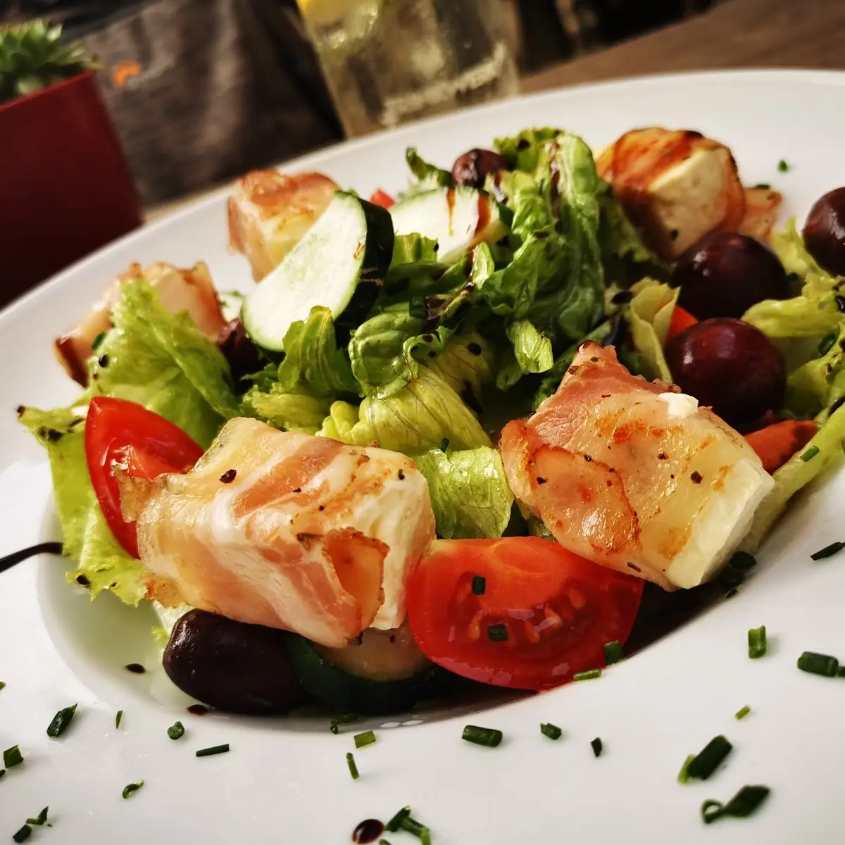 Salat Mit Feta Und Speck