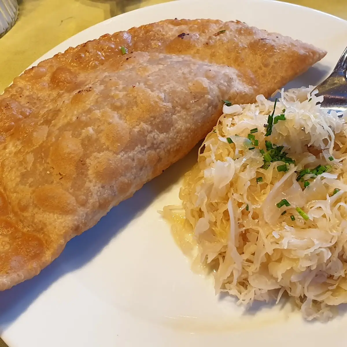 Fleischkrapfen Mit Sauerkraut