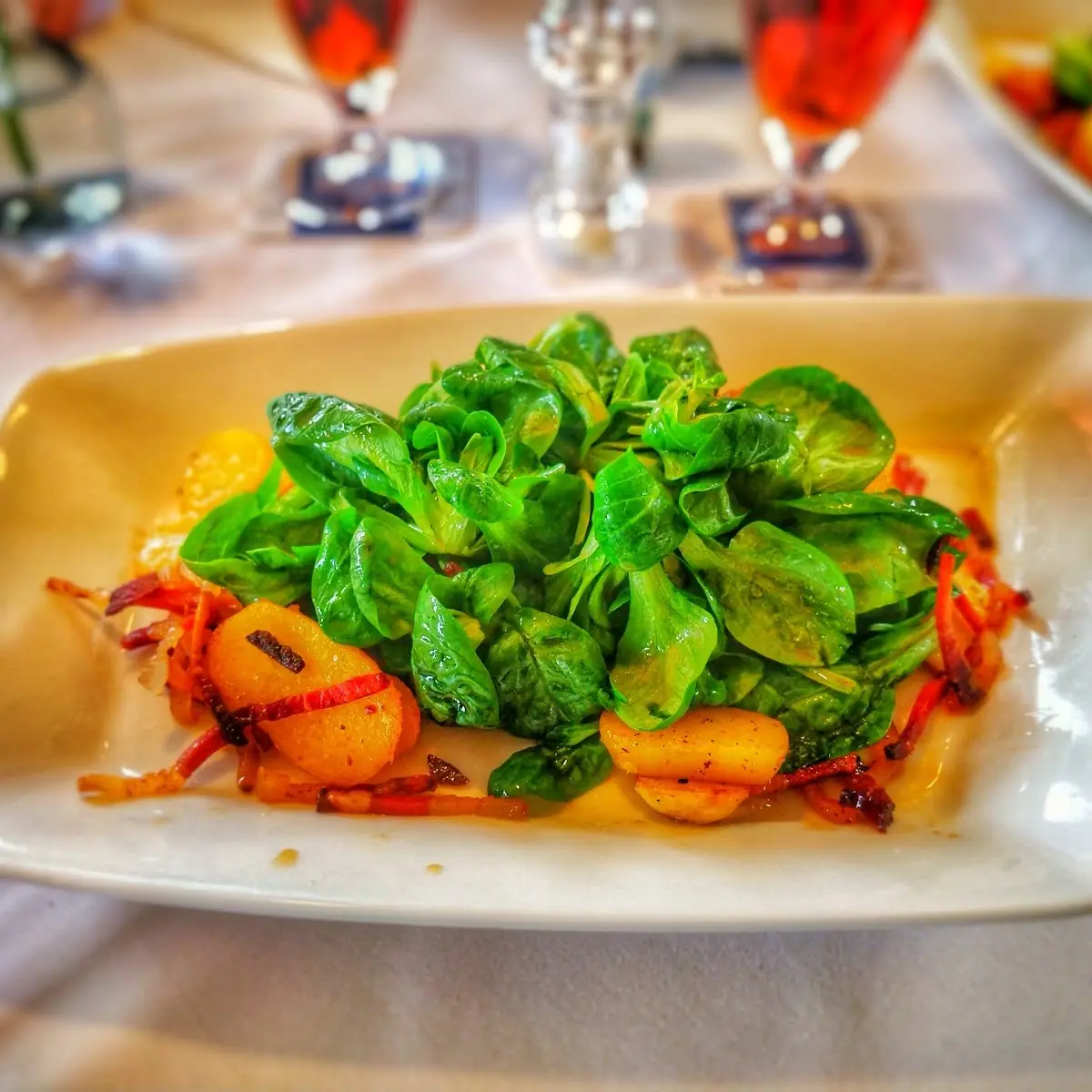 Vogerlsalat Mit Speck