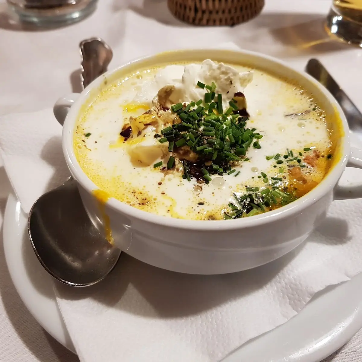 Kürbiscremesuppe Mit Sahne