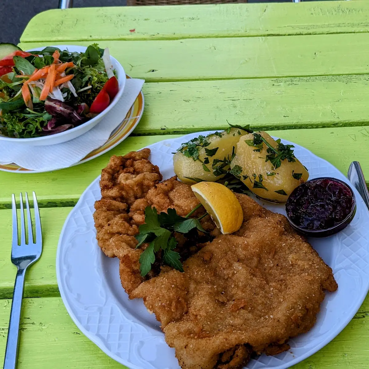 Wiener Schnitzel Mit Petersilienkartoffeln